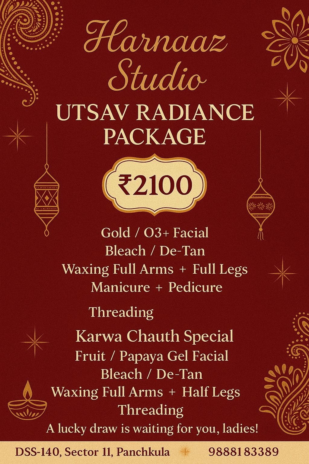 Harnaaz Studio — Utsav Radiance Package ₹2100