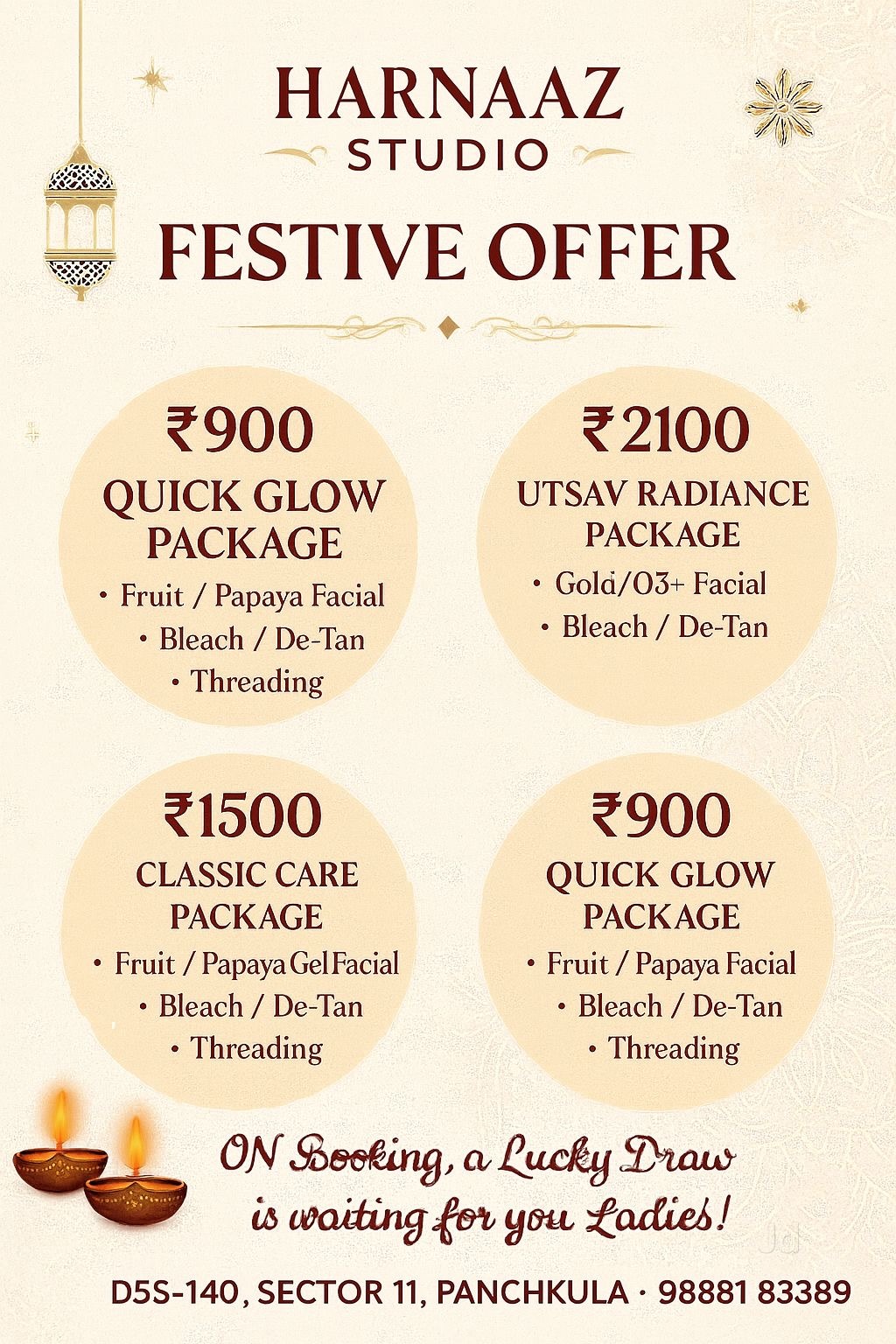 Harnaaz Studio — festive packages